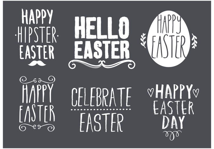 typography set typography trendy text stylish scribble note happy easter hand drawn graphic easter label easter egg easter Design set design decorative decoration decor creative chalkboard chalk 