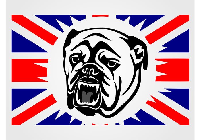Underbite teeth symbol sad pet mad head flag English bulldog England dog Bulldog flag Britain avatar animal angry 