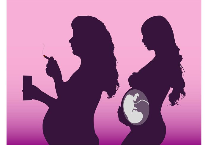 women woman smoke silhouettes pregnant pregnancy medical health hazard female Embryo drink Belly baby 