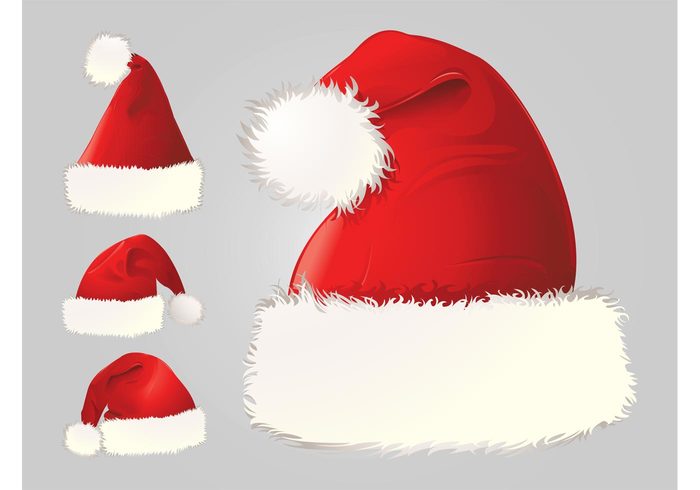 winter santa claus holiday headwear hats fur festive christmas celebration accessories 