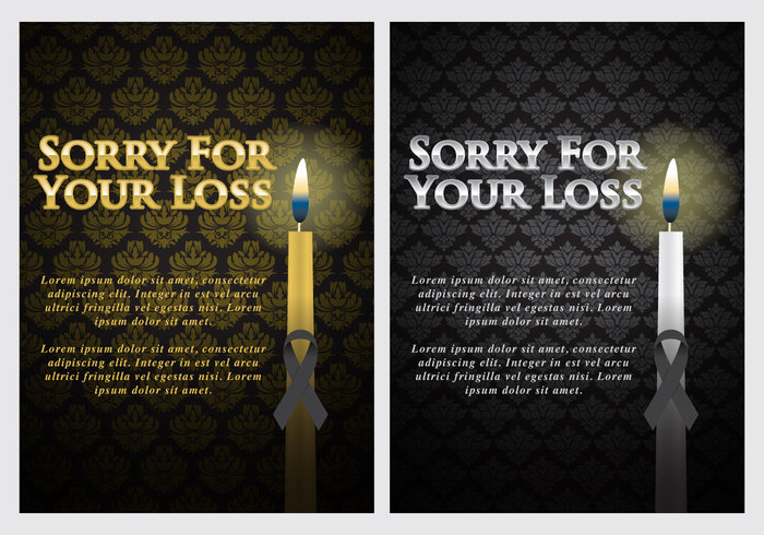 vector text template sympathy symbol support sorry for your loss Single sign service Sadness remembrance Place paper obituary Mourning (as in Sorry For your Loss) type of designs mourning message memory memorial letter invitation illustration honor Grief funeralcard funeral element death day dark copyspace condolence candle background 
