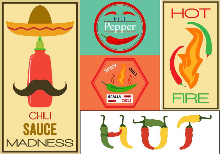Woodcut vintage symbol stamp Spicy sign retro restaurant protein peppers pepper mexico mexican menu label hot pepper hot green pepper green hot pepper green fresh food chili bbq background 