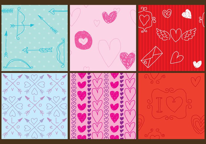 wedding vintage valentine sketch seamless scrapbook romantic romance retro pink pattern love holiday heart girl drawn dotted cute curl cupids bows cupids bow pattern cupids bow cupid card bow background arrow 