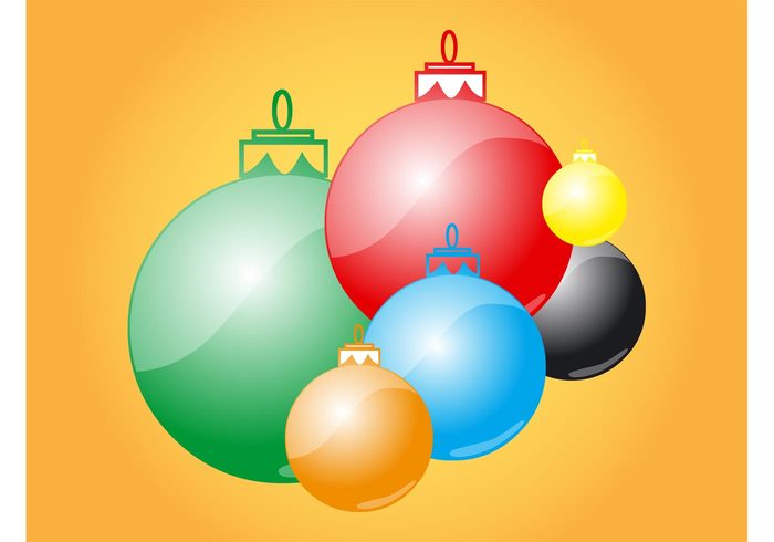 simple minimal kids joy holiday happiness hanging festive colorful christmas tree balls 