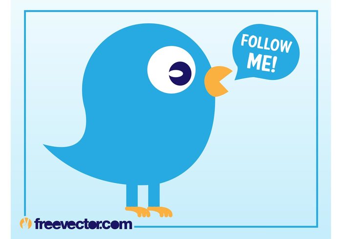website web twitter social network social online mascot internet follow comic character cartoon bird animal 