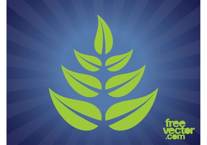 stylized plant nature logo leaves leaf icon flora ecology eco 