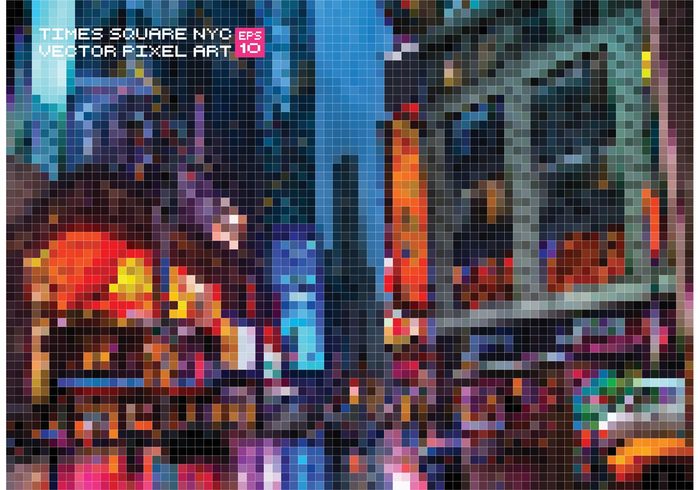 vector urban travel town times square tall squared square skyscraper poster Pixel art pixel picture panorama mosaic modern mirror Metropolis lifestyle life illustration harbor downtown display digital contemporary colorful color cityscape city capital buildings background architecture abstract 8bit 