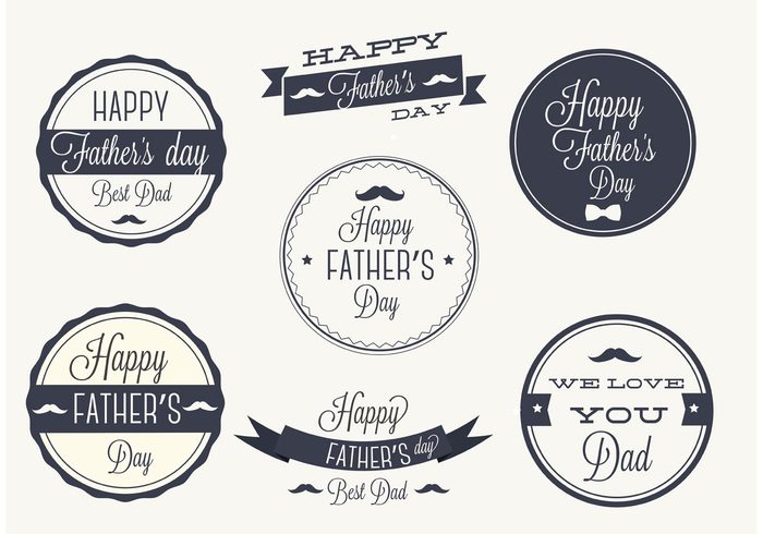 vintage typography retro parents parent love you dad label happy fathers day father's day label father's day icon father's day badge father family dad's day dad 
