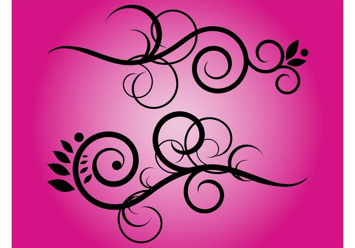 tribal tattoo swirling stickers Stems plants nature natural leaves flowers decorative decorations decals abstract 