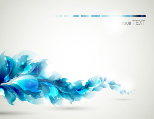 Blue color Lily Flower background Vector 01