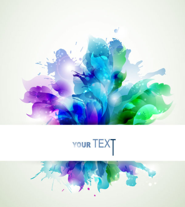Blue color Lily Flower background Vector 02