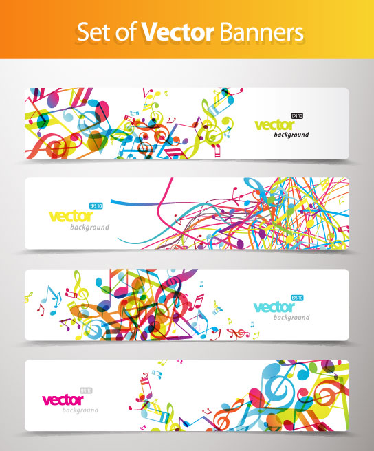 Abstract Creative banner free vector 03