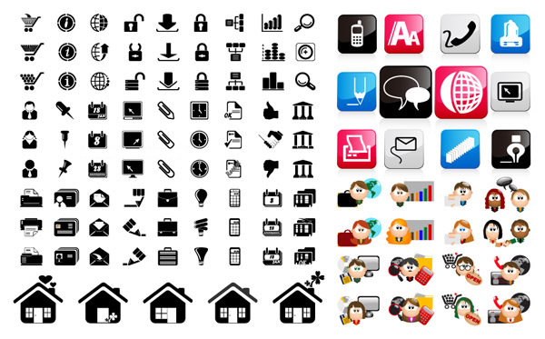 Three sets of Icon vector
