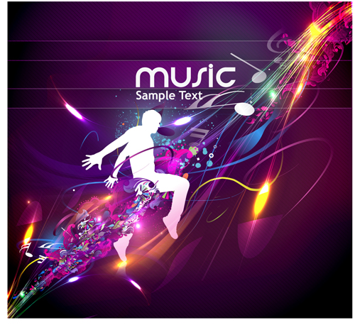 Music Party   vector Backgrounds part 01