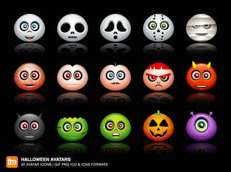 icons halloween avatars 