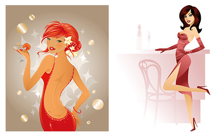 Fashion girl Vector