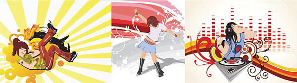 Trend of female illustration style Vector
