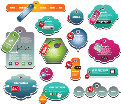Shiny website tag vector