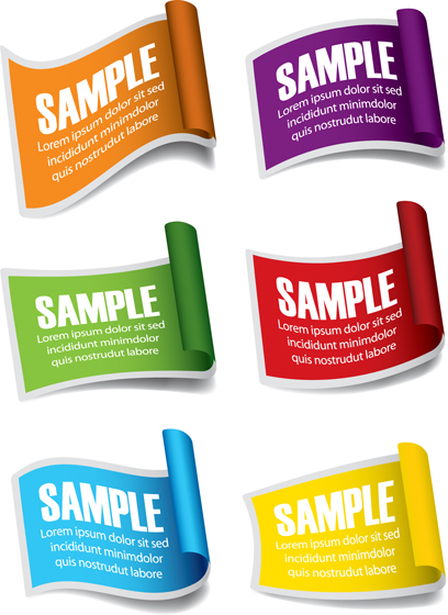 Roll paper sticker vector