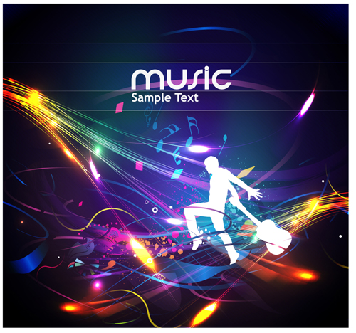 Music Party   vector Backgrounds part 04