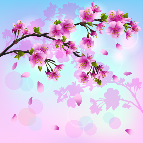 Japan Cherry Blossoms free vector 04