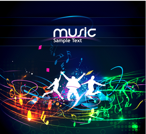 Music Party   vector Backgrounds part 05