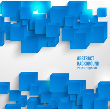 Abstract blue square background vector 01