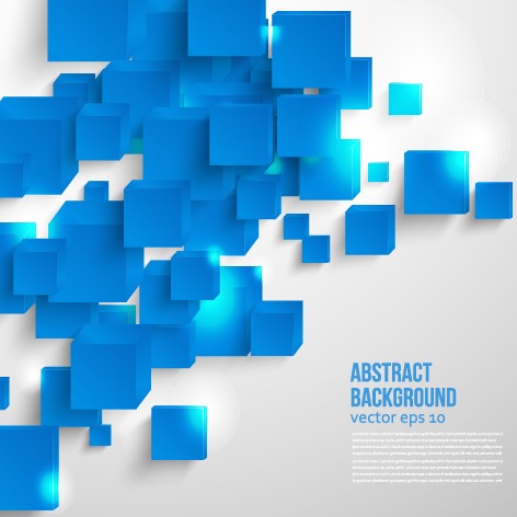 Abstract blue square background vector 02