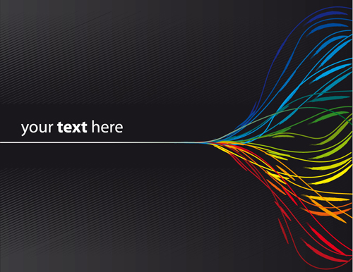 Shiny Line vector backgrounds set 05