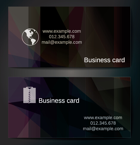 shape business cards abstract 