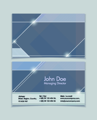 Delicate modern business cards vector graphics 03