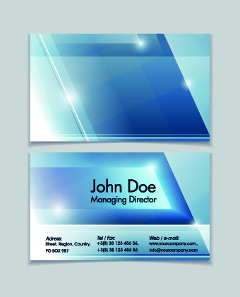 Delicate modern business cards vector graphics 04