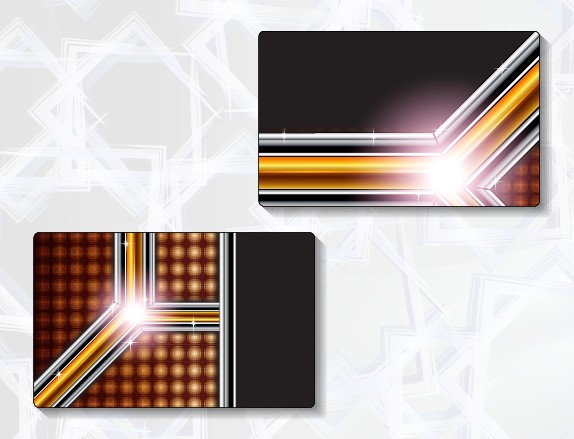 Delicate modern business cards vector graphics 05