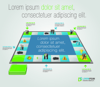 Business people infographics elements vector 01