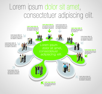 Business people infographics elements vector 02