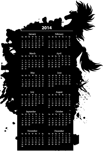 splash illustration calendar 2014 