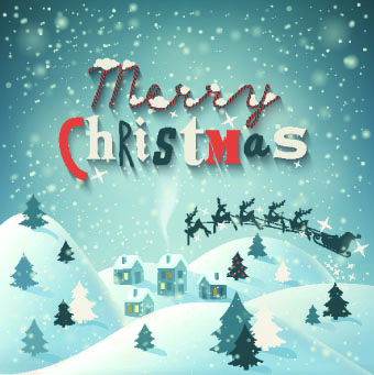 vector background night Christmas snow christmas background 