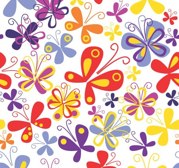 painted Colourful butterfly background 