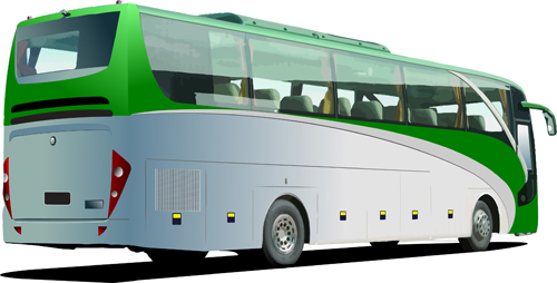 Creative Bus design vector material 07