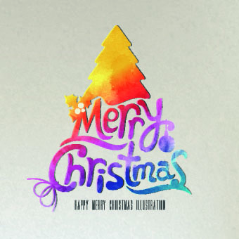 Creative Christmas tree with retro background