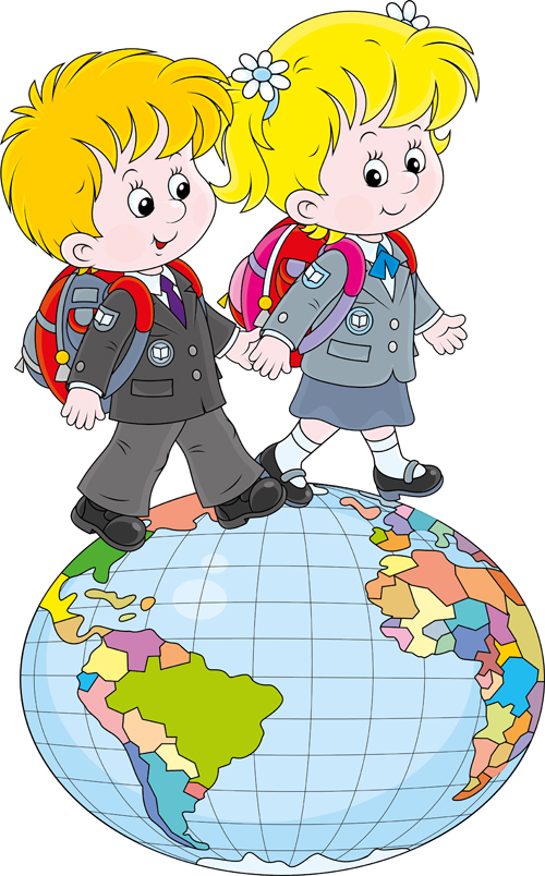 Cute pupil cartoon style vector 04