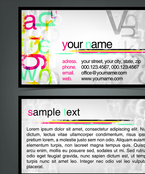 Commonly Flyer and business card design vector 05