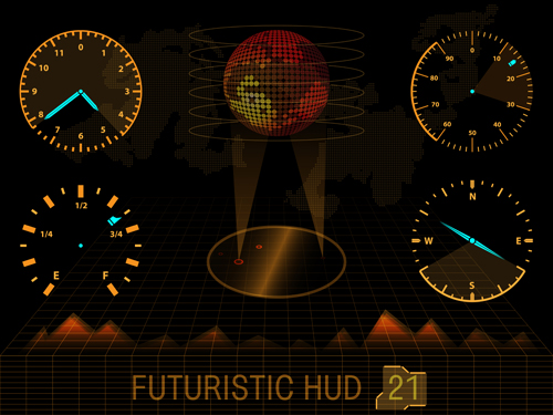 tech interface futuristic background 