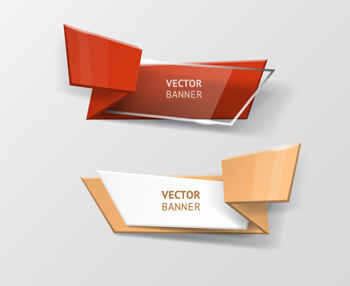 origami glass business banners 