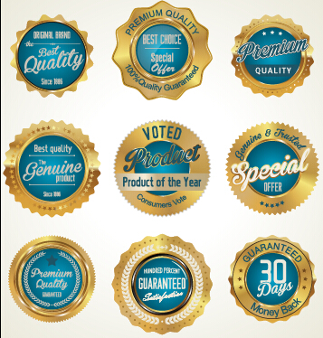 luxury golden commercial badges 