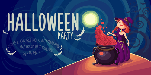 Halloween party poster design creative vector 01