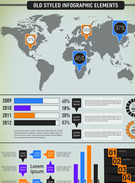 Business Infographic and diagram vector graphics 04