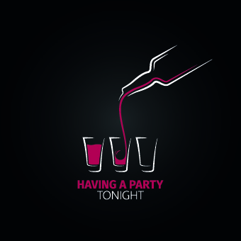 Creative drink logos design vector 05