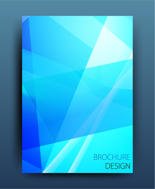 Magazine or brochure colored abstract cover vector 06