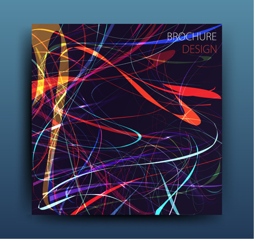 Magazine or brochure colored abstract cover vector 10